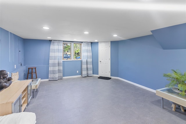 22 Martha St, Freeport, NY 11520 - living area featuring recessed lighting and baseboards