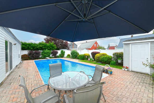 29 Andrew Ln, Levittown, NY 11756 - view of swimming pool featuring a fenced backyard and a patio area