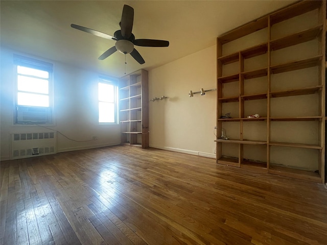 1480 Thieriot Ave Unit 6O, Bronx, NY 10460 - unfurnished room with radiator, hardwood / wood-style floors, and ceiling fan