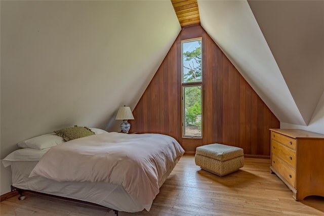 231 N Rd, Forestburgh, NY 12777 - bedroom with lofted ceiling and light wood-style flooring