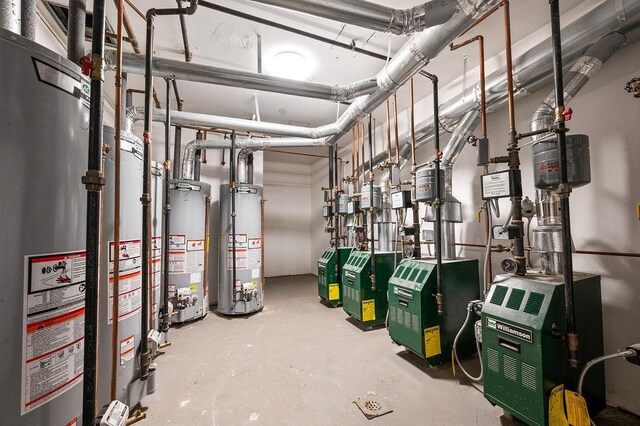 16001 Sanford Ave, Flushing, NY 11358 - utility room featuring water heater and a heating unit