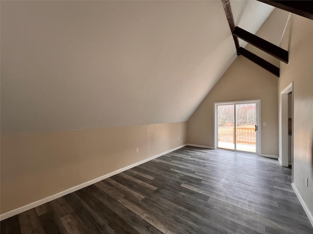 107 Pinewood Rd, Cochecton, NY 12726 - additional living space featuring dark wood-type flooring and baseboards
