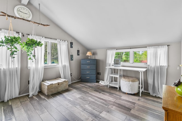 3300 Baker St Unit 20, Mohegan Lake, NY 10547 - bedroom with vaulted ceiling and wood finished floors