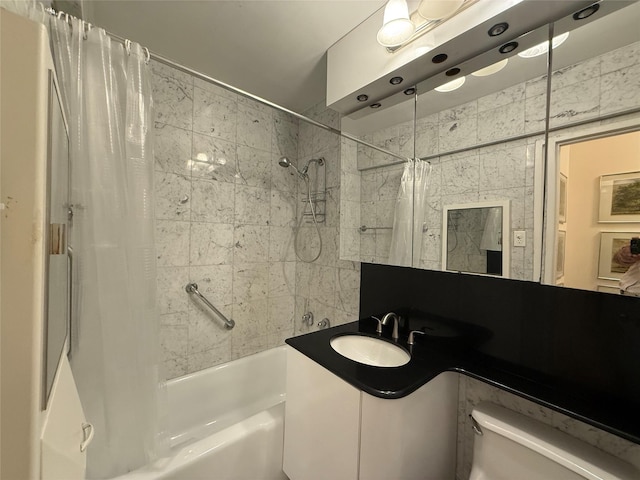 177 E Hartsdale Ave Unit 2Y, Hartsdale, NY 10530 - bathroom with shower / tub combo, toilet, and vanity