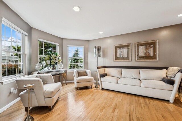 287 Atlantic Ave, Massapequa Park, NY 11762 - living area with light wood-style floors and recessed lighting