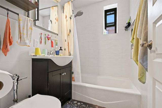 86-04 Grand Ave Unit 4D, Elmhurst, NY 11373 - bathroom with shower / bath combo, vanity, and toilet