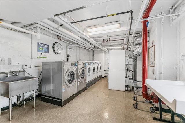 2 Fordham Hill Oval Unit 2F, Bronx, NY 10468 - community laundry with washer and dryer and tile patterned floors