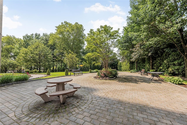 2 Fordham Hill Oval Unit 2F, Bronx, NY 10468 - view of home's community with a patio and view of wooded area