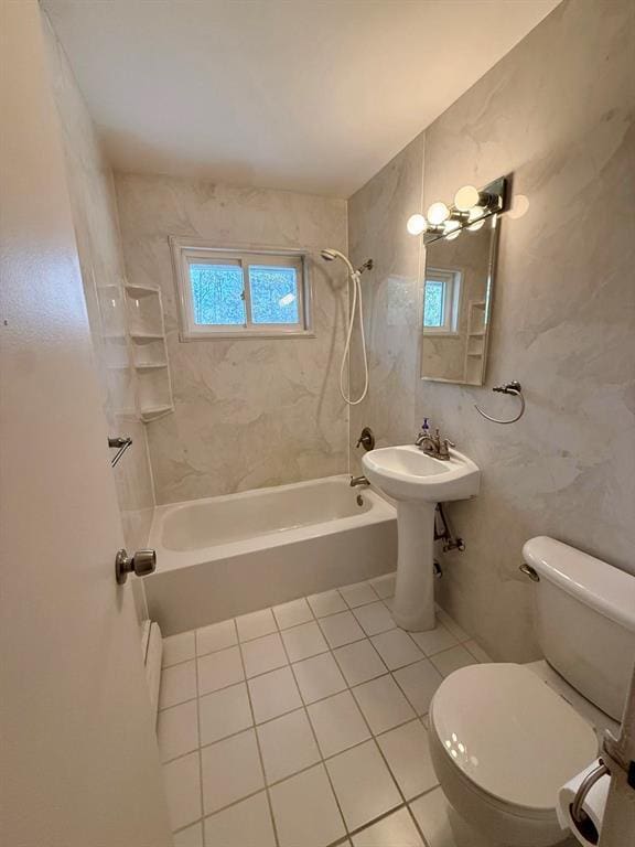 73 Adams Rd Unit 2B, Central Islip, NY 11722 - bathroom featuring shower / tub combination, toilet, and tile patterned flooring
