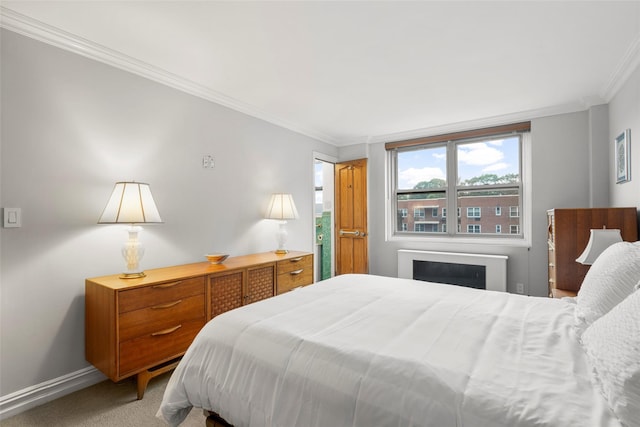 1299 Palmer Ave Unit 332, Larchmont, NY 10538 - carpeted bedroom with ornamental molding