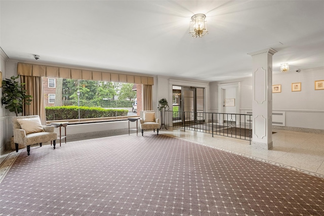 1299 Palmer Ave Unit 332, Larchmont, NY 10538 - common area with crown molding and a security system