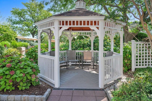26910 Grand Central Pkwy Unit 11L, Floral Park, NY 11005 - deck featuring a gazebo