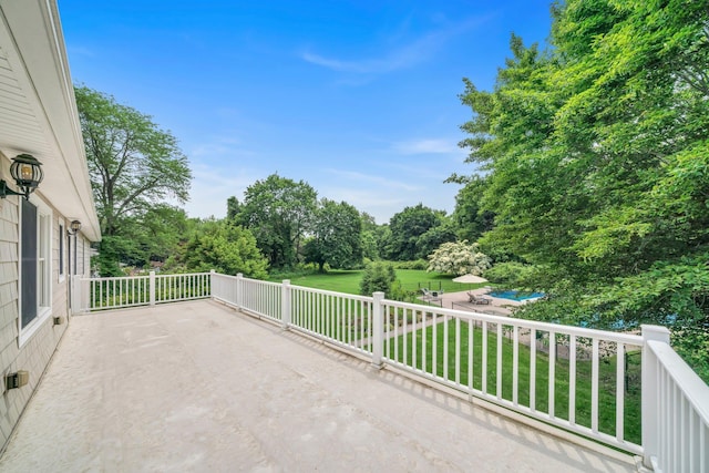 13 Locust Ln, Upper Brookville, NY 11545 - view of patio / terrace featuring view of wooded area