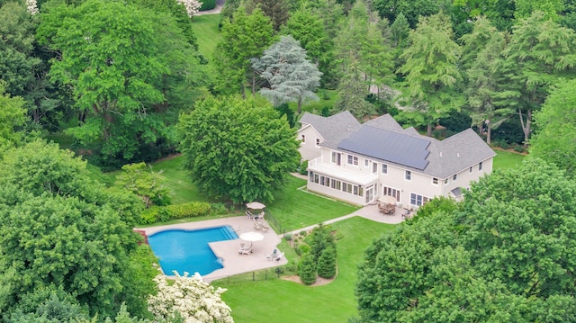 13 Locust Ln, Upper Brookville, NY 11545 - view from above of property with a pool area