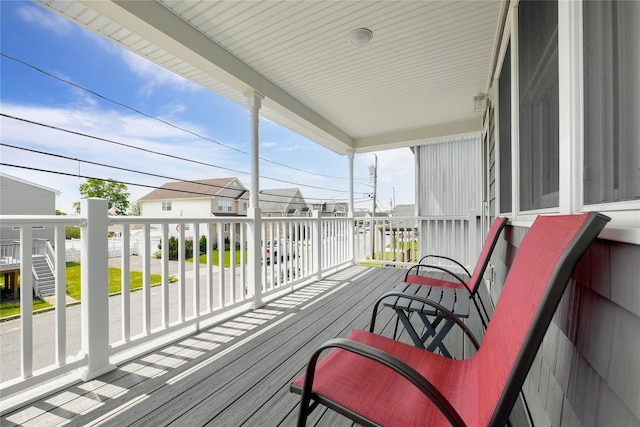 3717 Somerset Dr, Seaford, NY 11783 - wooden terrace with a residential view