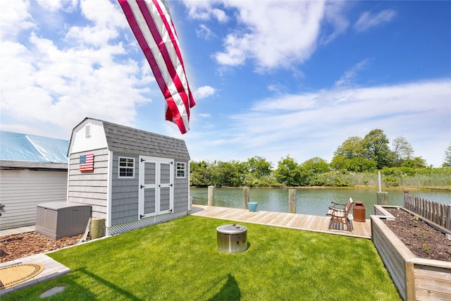 3717 Somerset Dr, Seaford, NY 11783 - view of green lawn with a water view and a boat dock