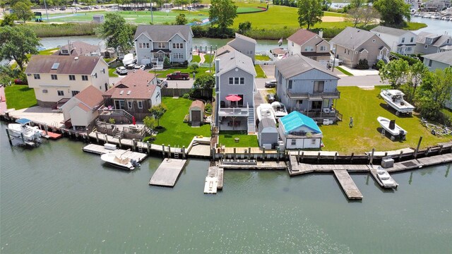 3717 Somerset Dr, Seaford, NY 11783 - aerial view of residential area featuring a large body of water