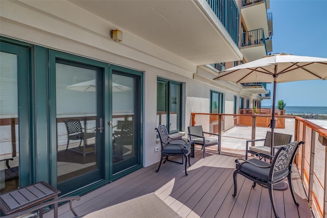 260 W Broadway Unit 2G, Long Beach, NY 11561 - wooden deck featuring french doors and a water view