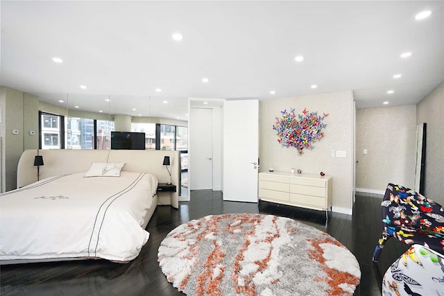 200 E 61st St Unit 19De, New York Manhattan, NY 10065 - bedroom with hardwood / wood-style flooring and recessed lighting