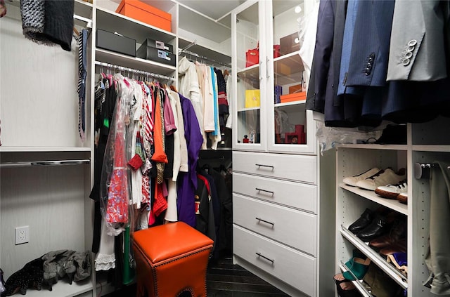 200 E 61st St Unit 19De, New York Manhattan, NY 10065 - walk in closet with wood finished floors