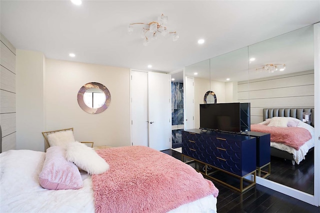 200 E 61st St Unit 19De, New York Manhattan, NY 10065 - bedroom with wood finished floors and recessed lighting