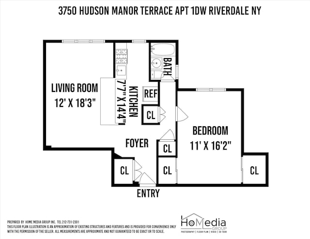 3750 Hudson Manor Ter Unit 1Dw, Bronx, NY 10463 - room layout