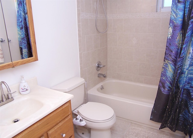 600 Fulton St Unit I-1, Farmingdale, NY 11735 - full bath with shower / tub combo, vanity, toilet, and tile patterned flooring