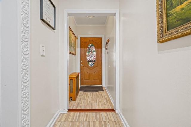 1363 Noble Ave, Bronx, NY 10472 - corridor featuring crown molding and baseboards