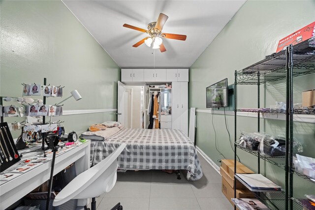 1363 Noble Ave, Bronx, NY 10472 - tiled bedroom featuring a ceiling fan