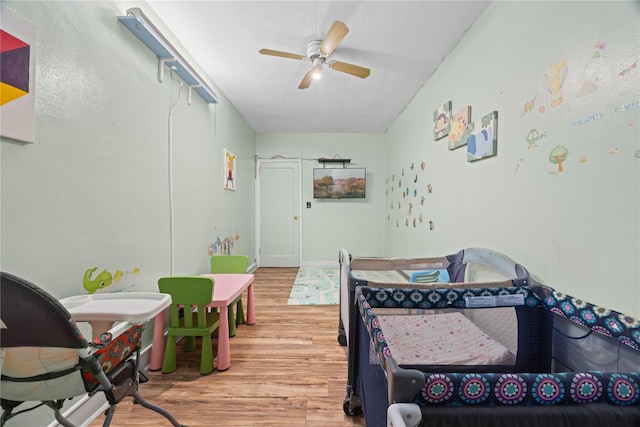 1363 Noble Ave, Bronx, NY 10472 - bedroom featuring light wood finished floors and a ceiling fan