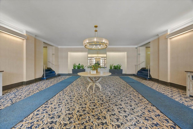 98-120 Queens Blvd Unit 5G, Rego Park, NY 11374 - building lobby with stairway and ornamental molding