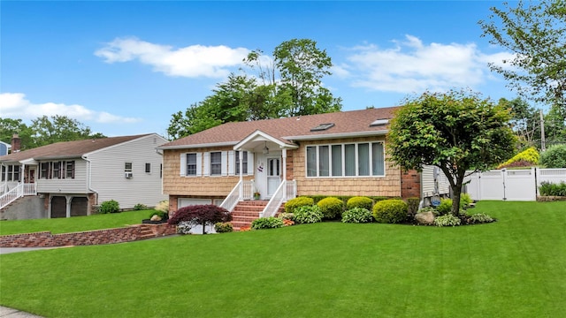 18 Commander Vic Ln, Nesconset, NY 11767 - ranch-style house featuring a garage, stairs, and a shingled roof