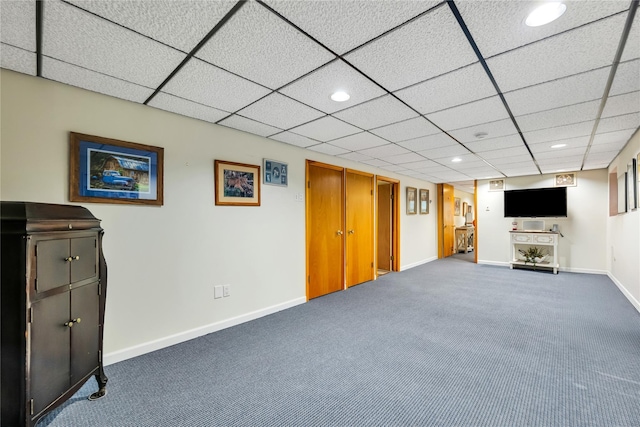 18 Commander Vic Ln, Nesconset, NY 11767 - finished basement featuring carpet floors, baseboards, and recessed lighting