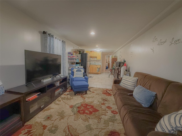 412 Newport St, Brooklyn, NY 11207 - living area with recessed lighting and light tile patterned floors