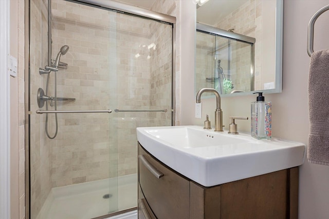 344 N Forest Ave, Rockville Centre, NY 11570 - bathroom with vanity and a shower stall