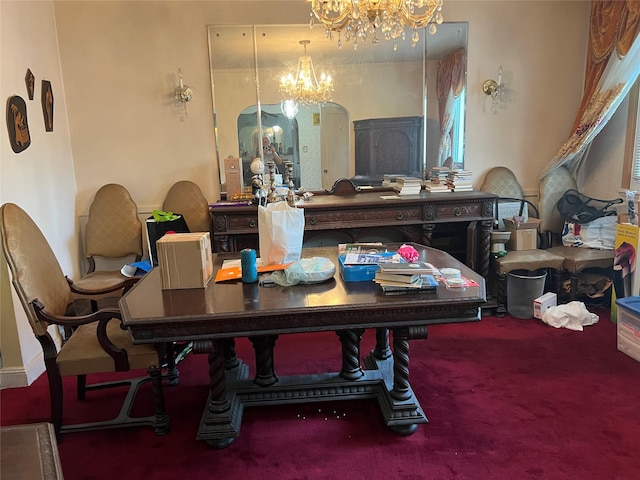 2449 Young Ave, Bronx, NY 10469 - carpeted dining room featuring a chandelier
