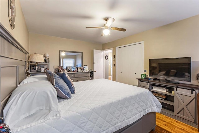 196-66 67th Ave Unit 1Fl, Fresh Meadows, NY 11365 - bedroom with wood finished floors and a ceiling fan