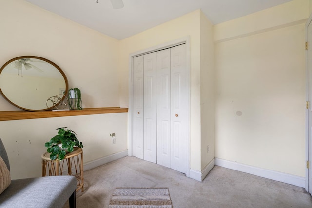 67 Keats Dr, New Windsor, NY 12553 - sitting room with ceiling fan, carpet flooring, and baseboards