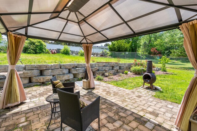 67 Keats Dr, New Windsor, NY 12553 - view of patio with a gazebo
