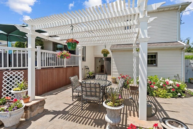 129 Colony Ln, Syosset, NY 11791 - view of patio with a pergola and outdoor dining area