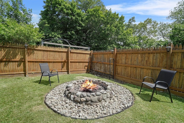 34 Argyle St, Lake Peekskill, NY 10537 - view of yard with a fire pit