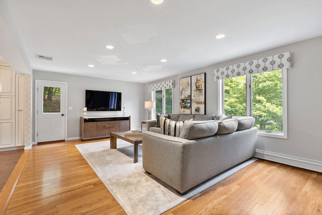 226 Briarwood Dr, Somers, NY 10589 - living room featuring healthy amount of natural light, light wood-type flooring, and recessed lighting