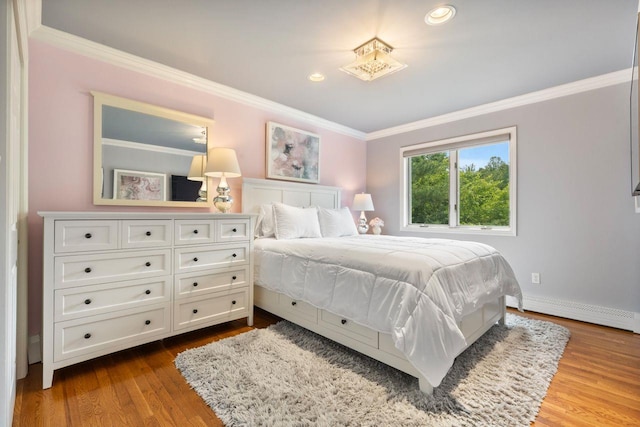 226 Briarwood Dr, Somers, NY 10589 - bedroom featuring crown molding, dark wood finished floors, and recessed lighting