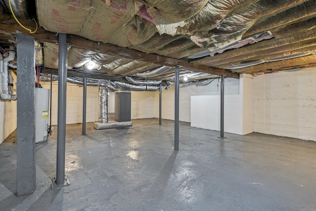 1293 Pulaski Rd, East Northport, NY 11731 - unfinished basement with gas water heater