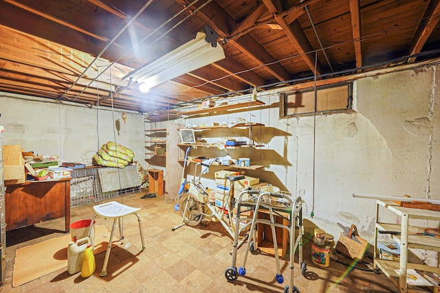 3 Shelter Hill Rd, Plainview, NY 11803 - unfinished below grade area featuring tile patterned floors