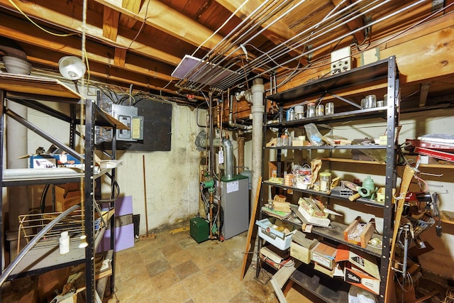 3 Shelter Hill Rd, Plainview, NY 11803 - unfinished basement with electric panel and a heating unit