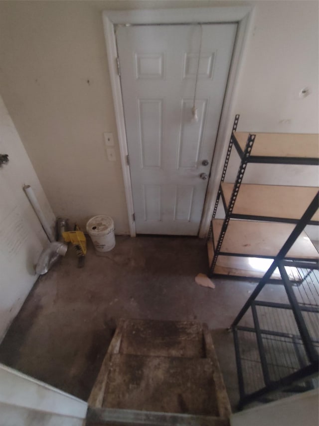 54 Meadowmere Ave, Mastic Beach, NY 11950 - entrance foyer with concrete flooring