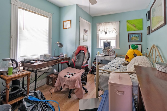 184 Highland Ave, Middletown, NY 10940 - bedroom featuring wood finished floors and a ceiling fan