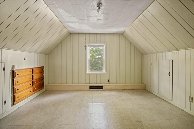 4614 Carpenter Ave, Bronx, NY 10470 - bonus room featuring vaulted ceiling and wooden walls