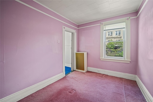 4614 Carpenter Ave, Bronx, NY 10470 - carpeted spare room featuring ornamental molding and baseboards